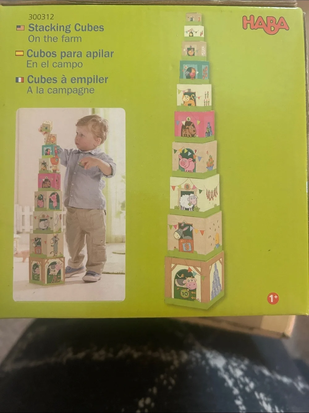 HABA Stacking Cubes - Multicolor Farm Building Set